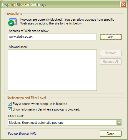 blocker settings